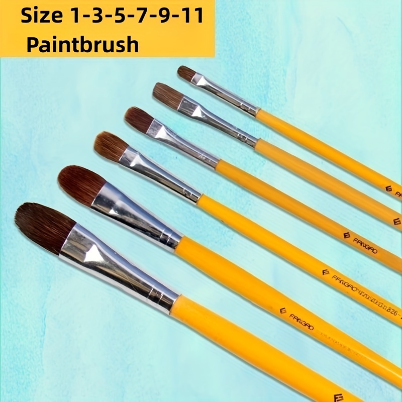 Corot 9pcs Paint Brushes Sets, Nylon Hair Watercolor Brushes Sets,Flat  Shapes Acrylic Paint Brushes for Oil,Gouache,Nail,Face,DIY Craft Art  Painting