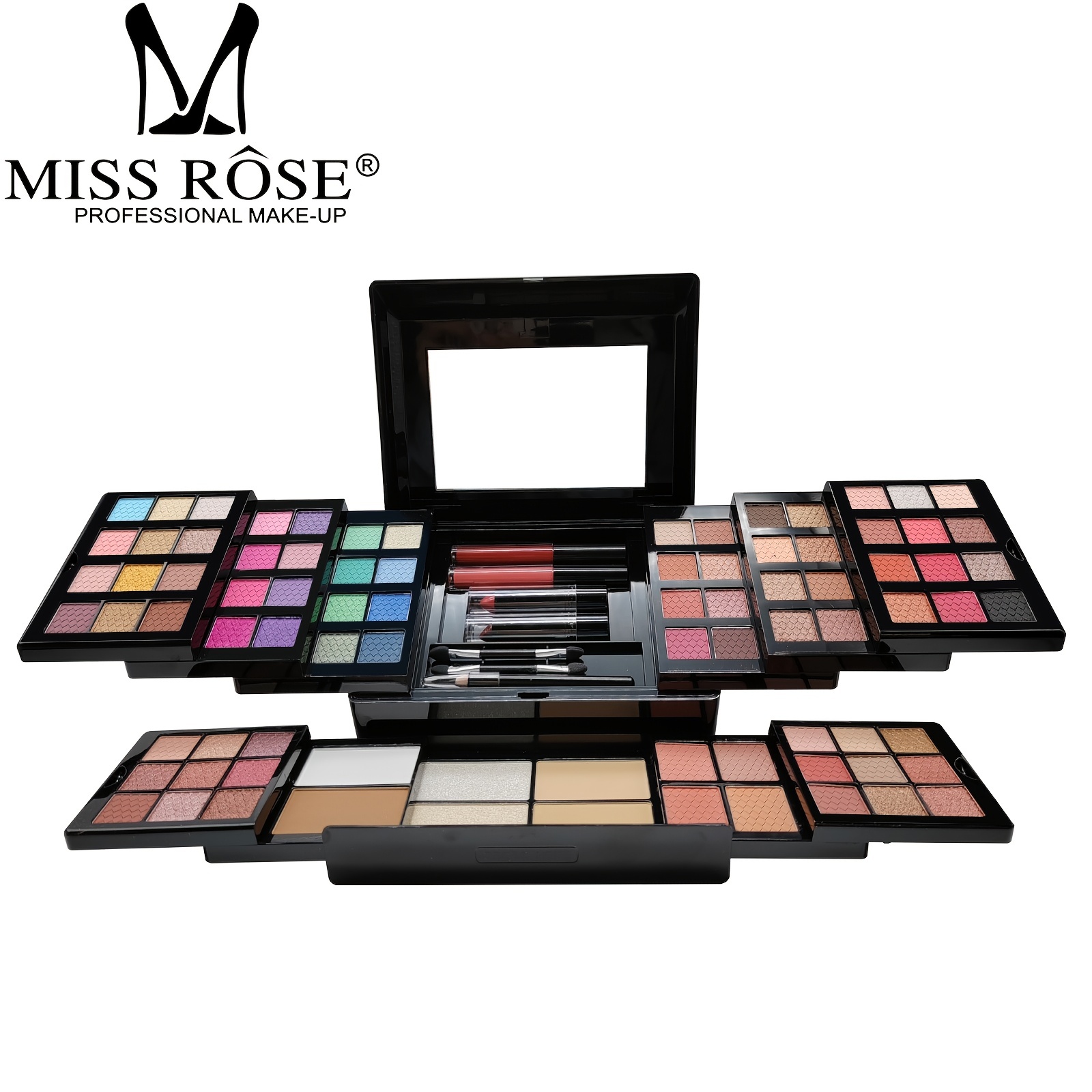 Kit completo de maquillaje para mujer, kit de maquillaje todo en uno,  incluye paleta de sombras de ojos de 12 colores y múltiples cosméticos,  juego de