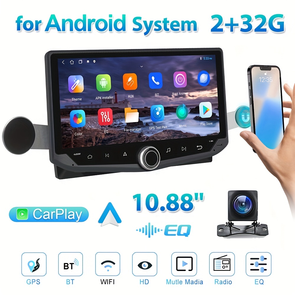 4+ ] 2din Android System Autoradio Car Stereo Radio Android - Temu