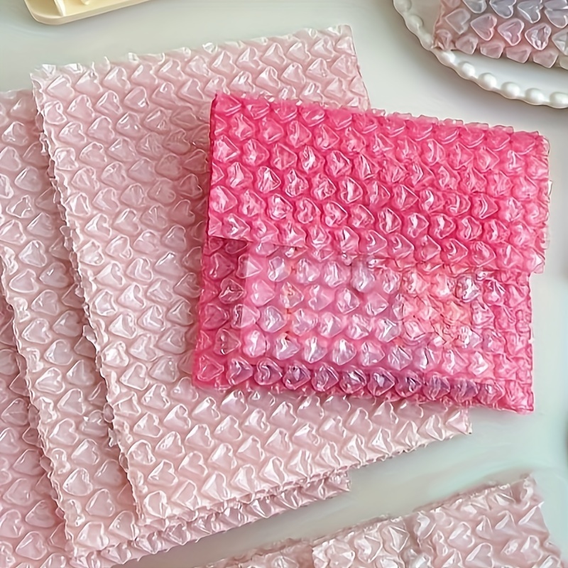 10pcs Heart Shaped Bubble Pink Love Heart Air Bubble Cushioning Wrap Rolls  Party Favors Gifts Box Packing Filler Foam Wrap - AliExpress