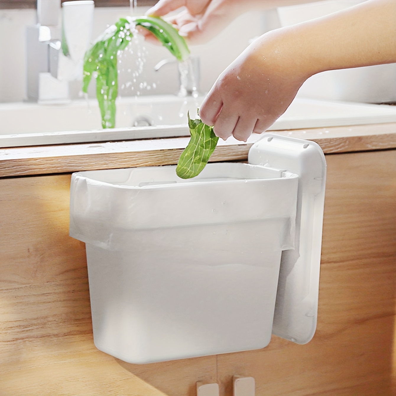 Small Kitchen Compost Bin Plastic Waste Bin Food - Temu