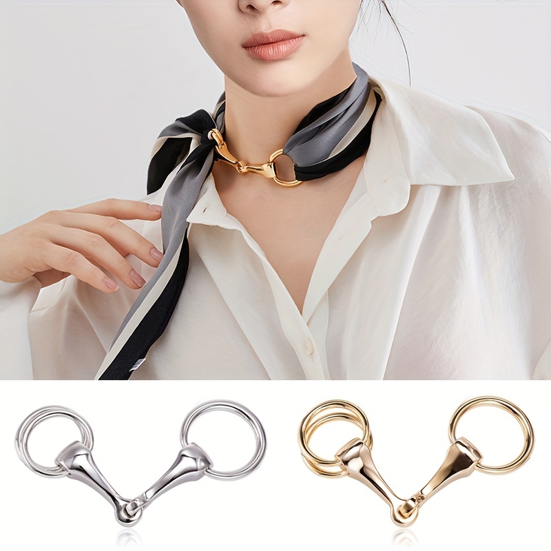 2pcs Knotted Heart Scarf Clip Elegant Hollow Out Scarf Buckle Shawl Pin  Decorative Hijab Pin Brooch Jewelry For Women