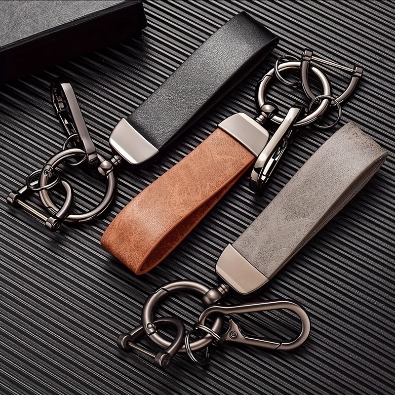 Bulk Sell, Faux Leather Airtag Case Key Ring in 6 Colors