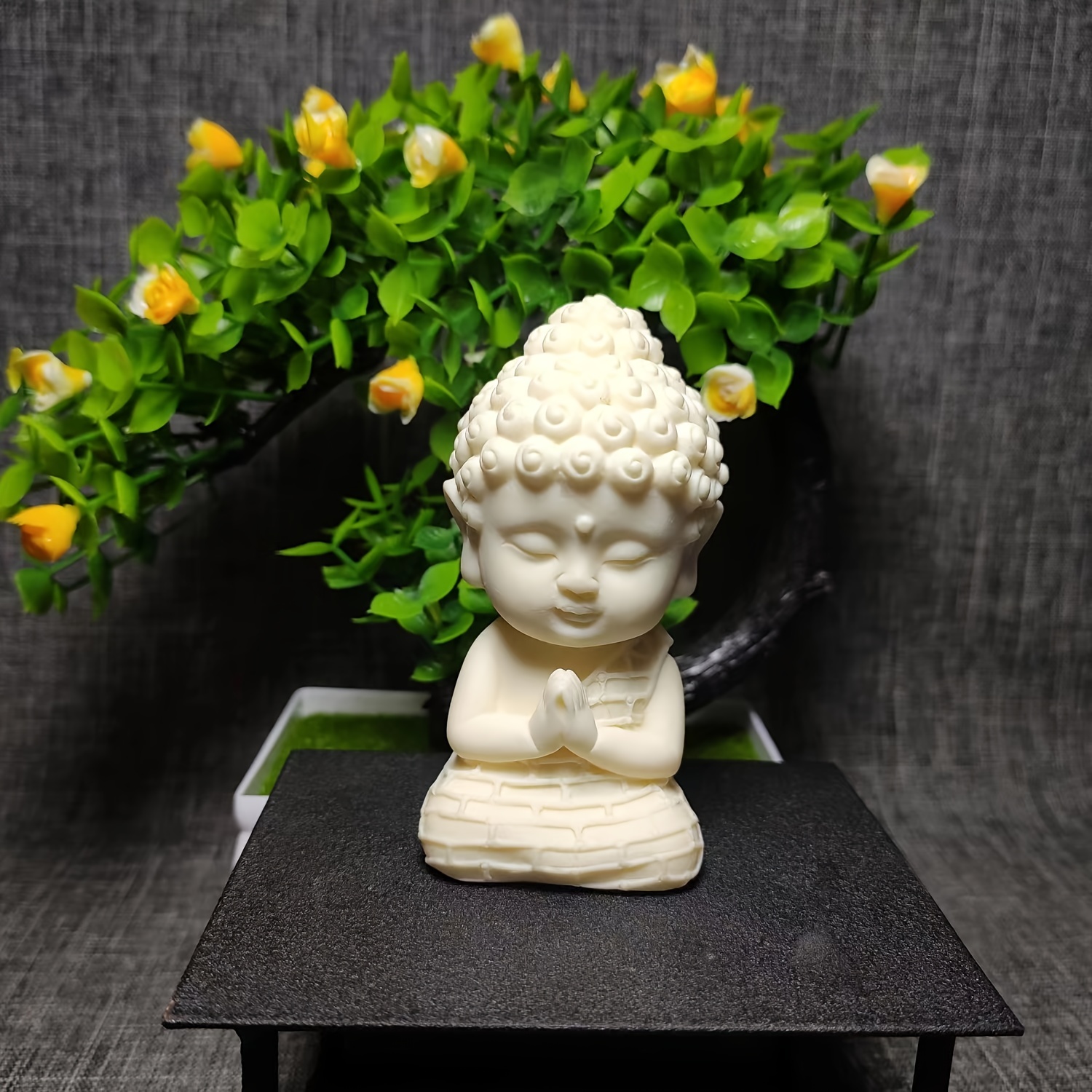 Vilead Sandstone Resin Cute Sleepy Monk Figurines Interior - Temu