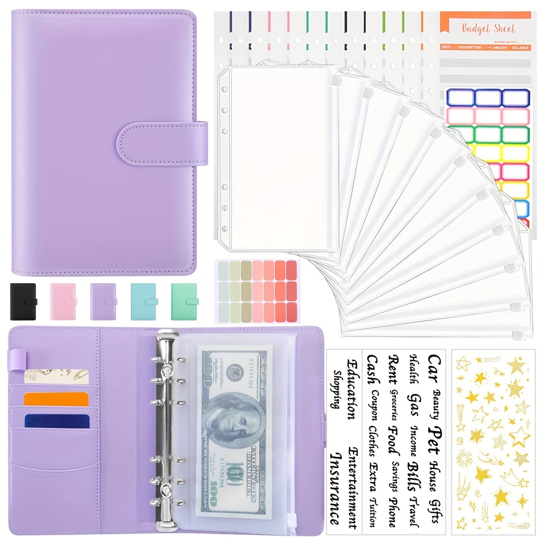A6 Colorful Money Budget Planner Binder Zipper EnvelopesCash Envelopes for  Budgeting Money Organizer for Budget Binde Set - AliExpress