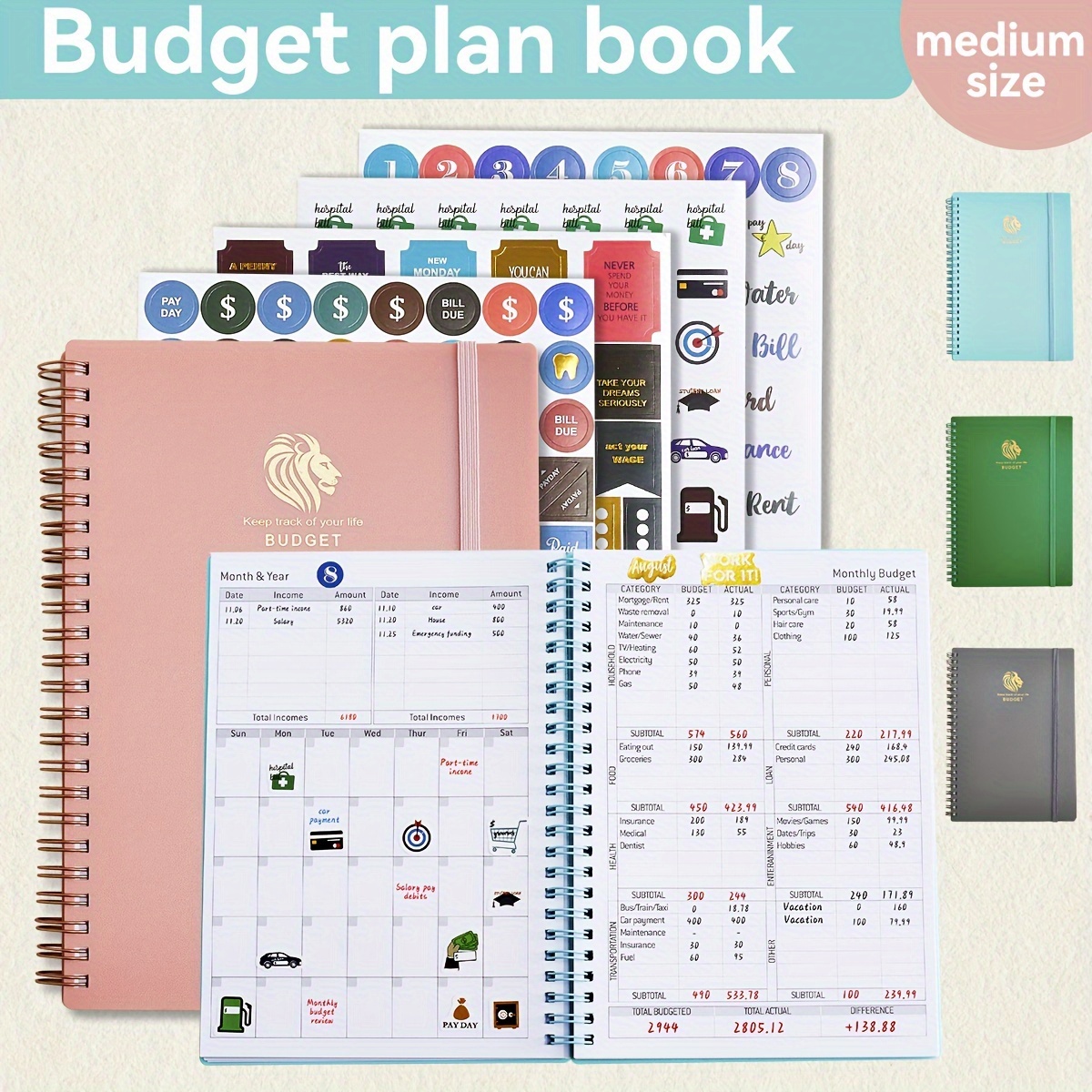 Kore Studio Budget Planner: Get Your Finances Organized & Managed  Effectively - A5 Undated Notebook, 100gsm Paper