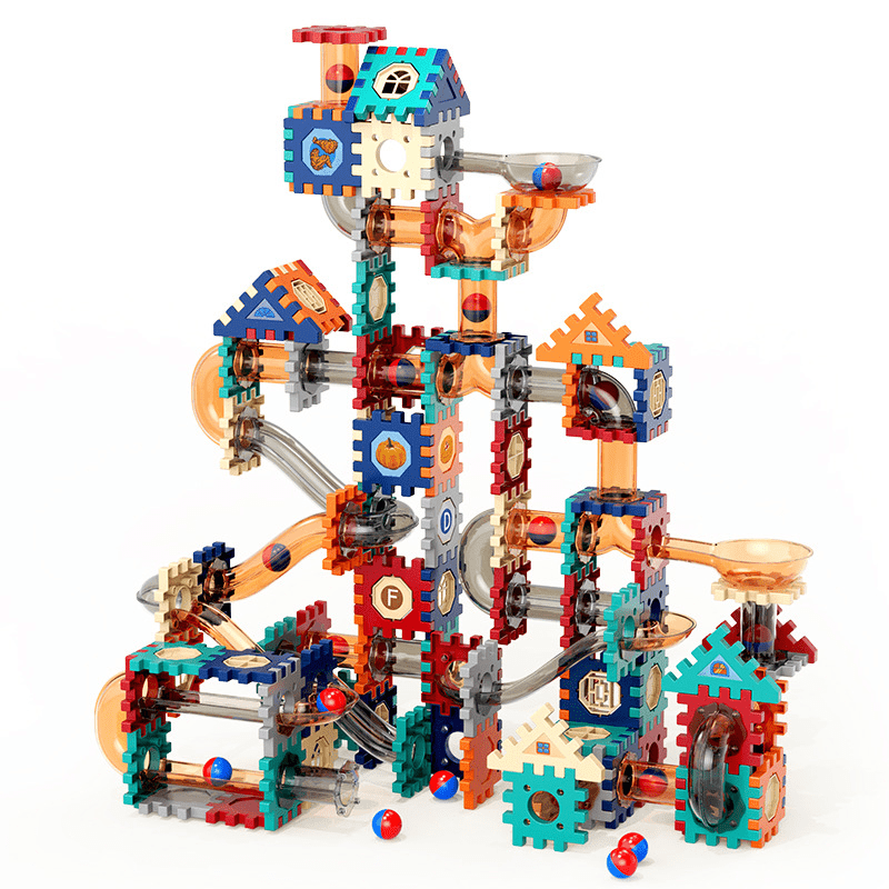 Marble Run para niños de 4 a 8 años, juego educativo de bricolaje, regalo  de cumpleaños para mayores de 3 años, bloques de construcción de tuberías  de