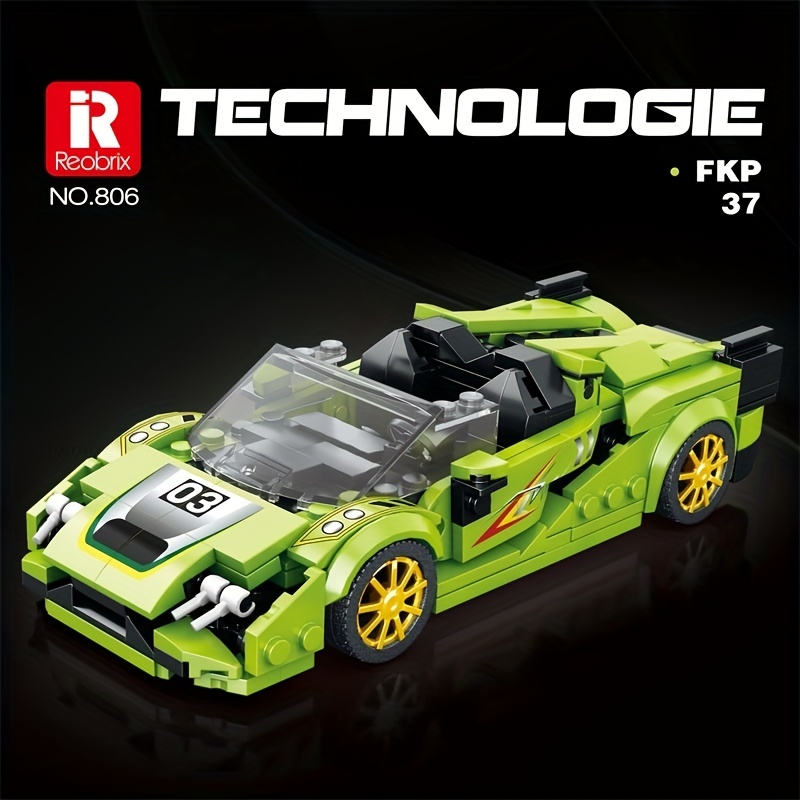 Mini Brick Car Model Set Giocattolo Costruzione te Moto - Temu