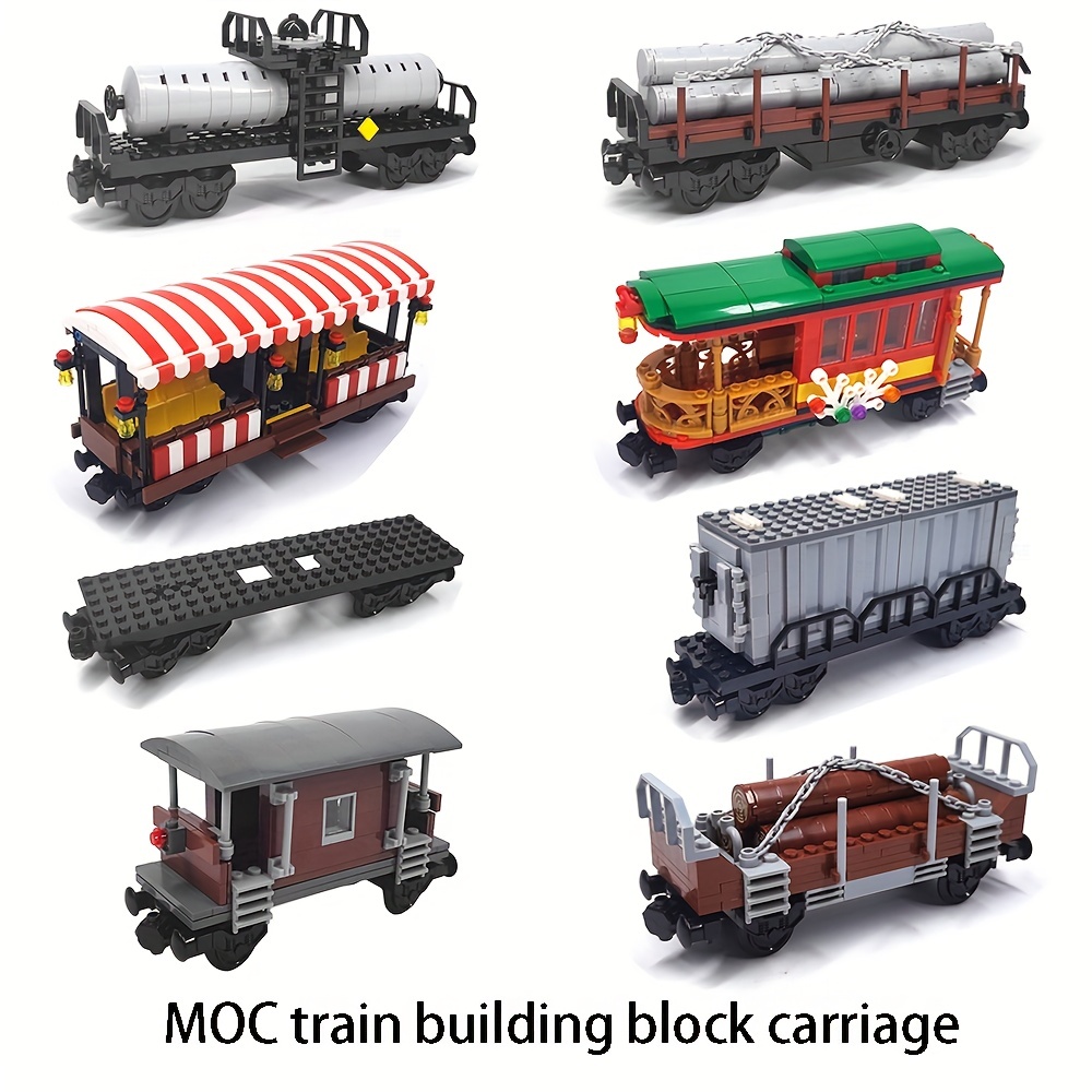 Building Blocks Train Tracks Train Railings Urban Scenes - Temu