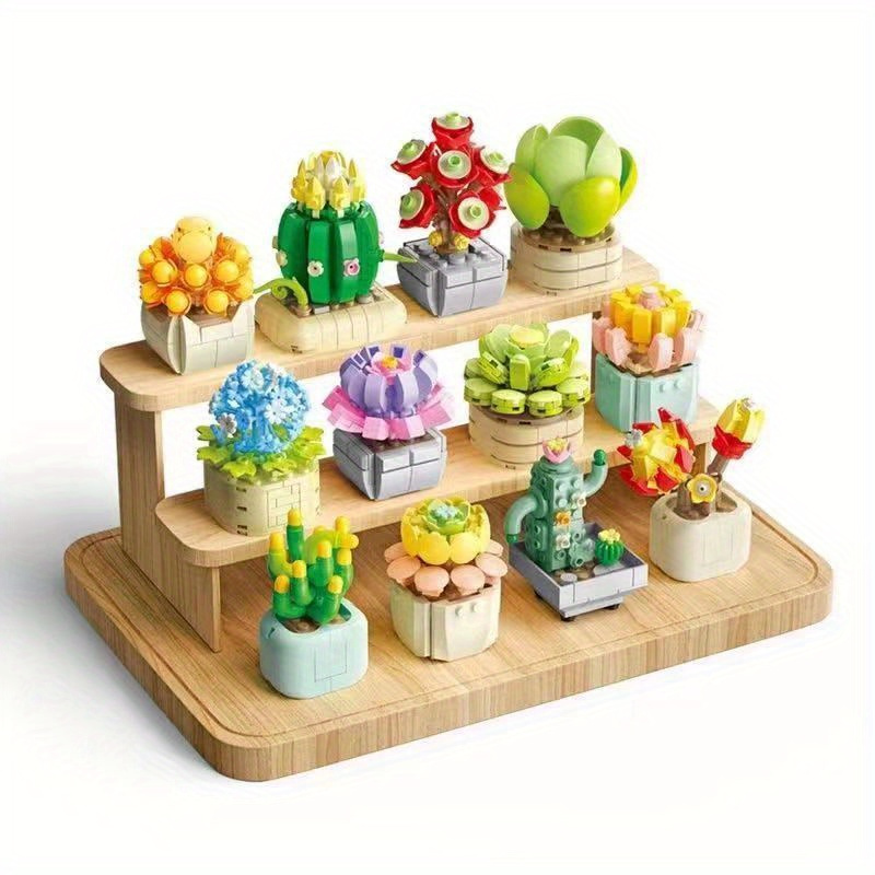 Creative Flower Building Blocks Kit Insect Potted - Temu