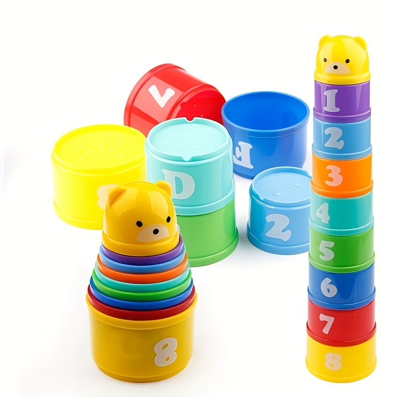 10pcs/set Stacking Toys for Toddlers Age 1-3 - Stacking Cups with Music and  Lights - Montessori Toys for 1 Year Old Boys Girls Toddler Toys Age 1-2  Numbers Shapes Patterns Learning Toys