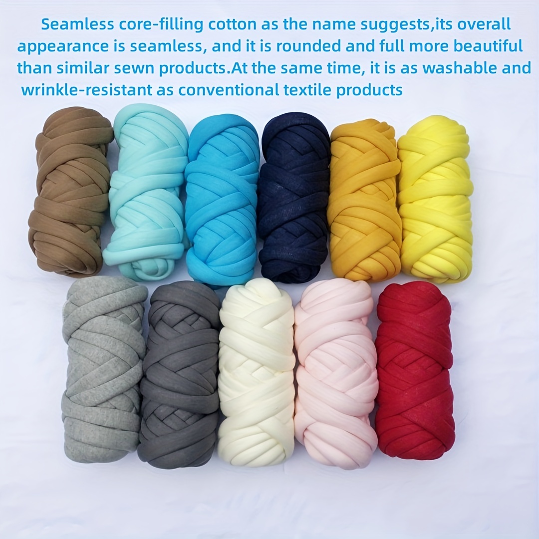 500g Super Thick Chunky Yarn Cotton Tube Yarn Merino Wool Alternative DIY  Bulky Arm Knitting Blanket Hand Knitting Spin Yarn