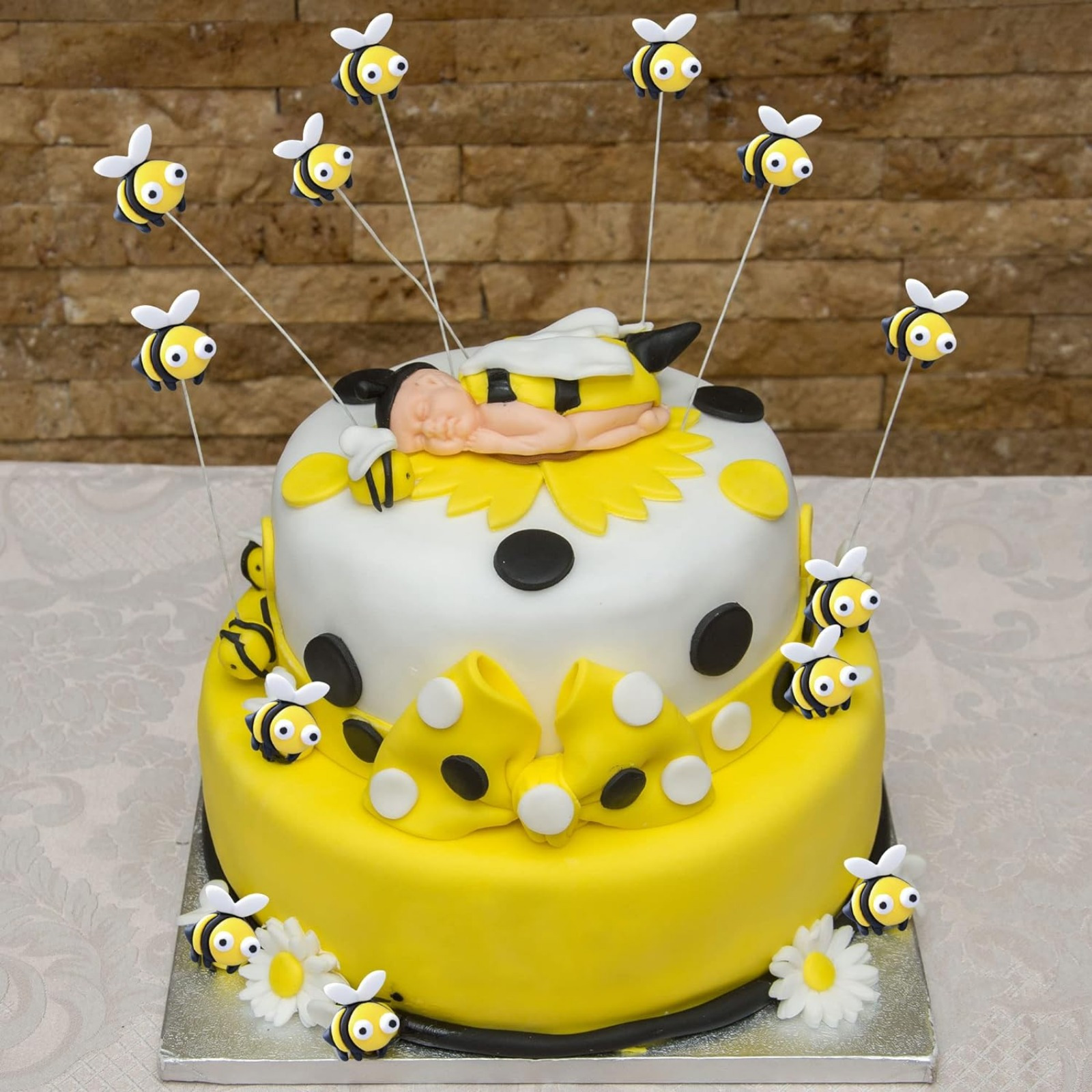 Spring Cake Toppers Optional Honey Bee Or Daisy Flower - Temu