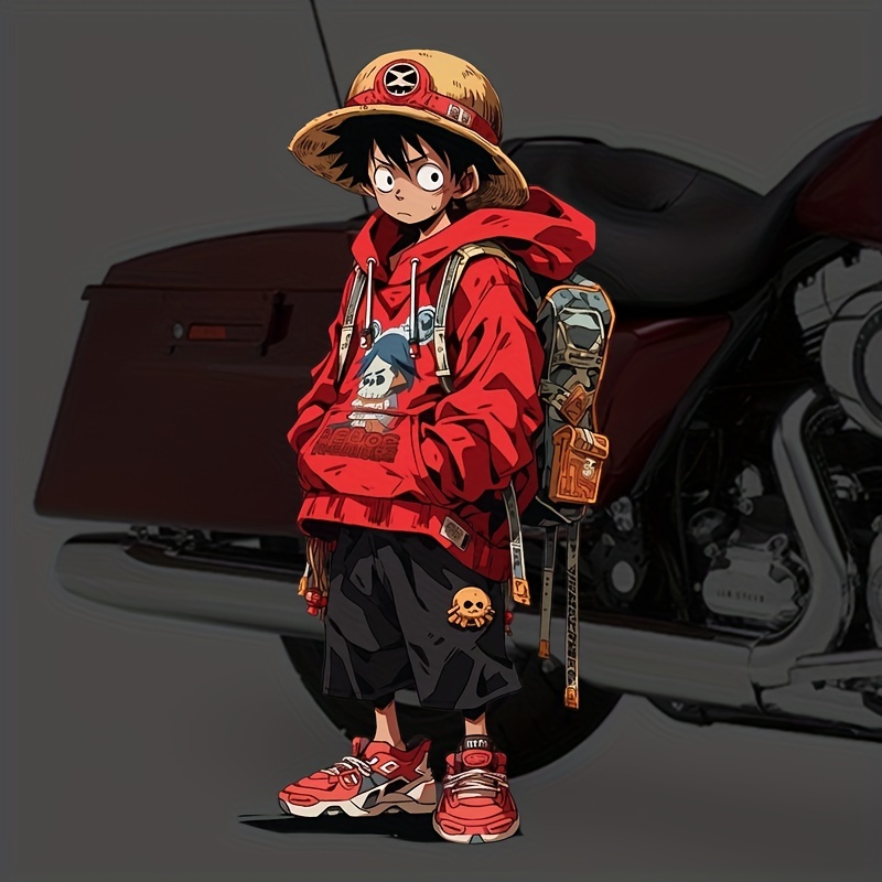 One Piece Monkey D. Rufy Peeker Adesivi Anime Peeking Auto Decalcomanie  Moto Laptop Skateboard Bike Bumper Window Decors