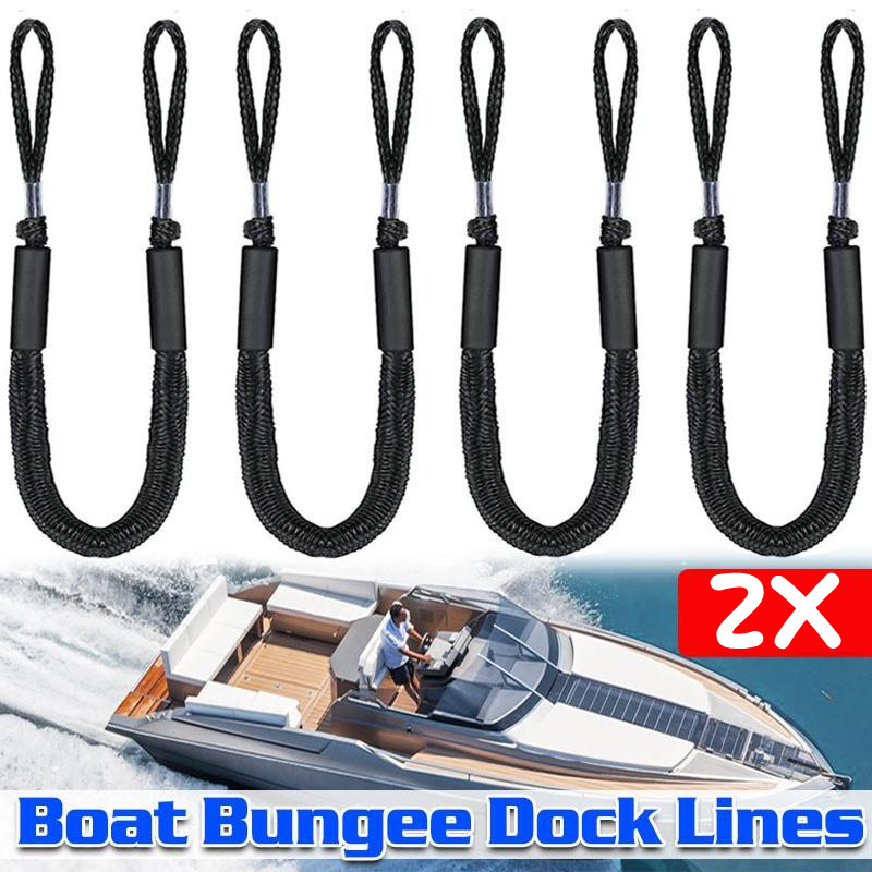 4/3/2/1PCS Bungee Dock Line Boat Bungee Cord Shock Absorbing Mooring Ropes Boat  Anchor Line Dock Rope