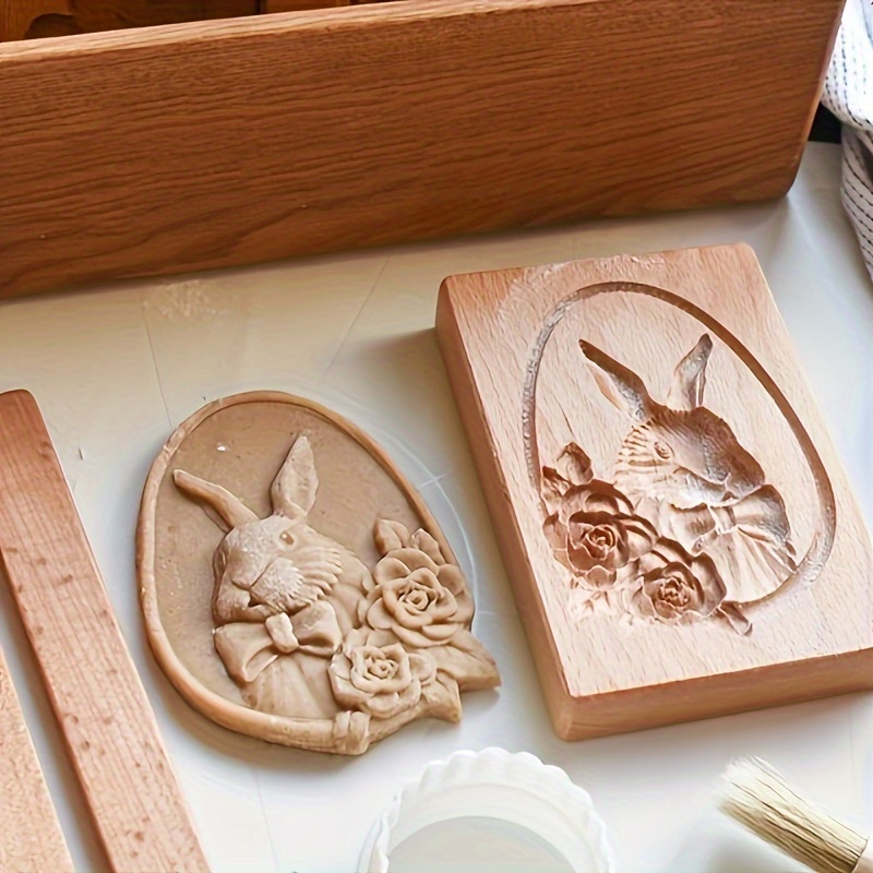 Wooden Clay Pottery Stamp, 16Pcs Pottery Tools Stamps Clay Decorative Stamp  Hand Carved Stamps Beech DIY Clay Pottery Printing