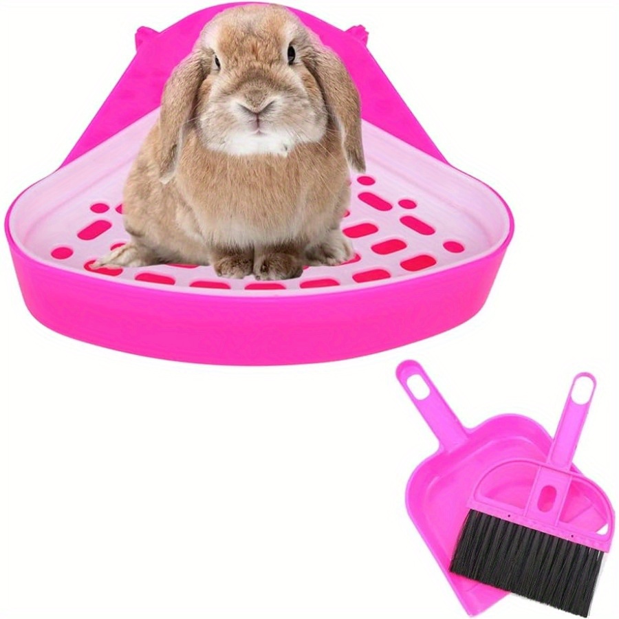 Caja de arena para Conejo, orinal para Conejo, jaula de entrenamiento,  bandeja de entrenamiento, esquina para gato, hámster pequeño, conejos, ropa  de cama con - AliExpress