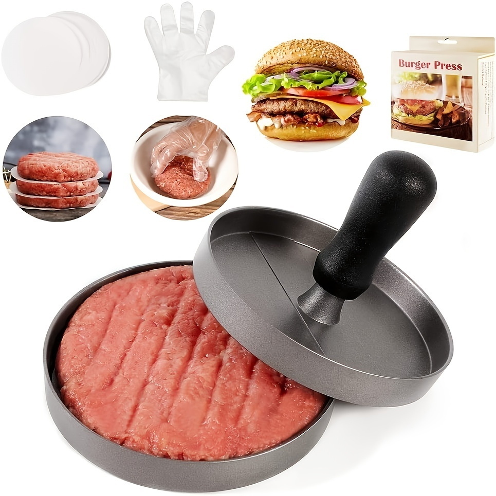 1pc Meat Press Meat Stamping Tool Round Burger Meat Beef BBQ Burger  Stamping Cake Making Dies Kitchen Gadgets And Accessories