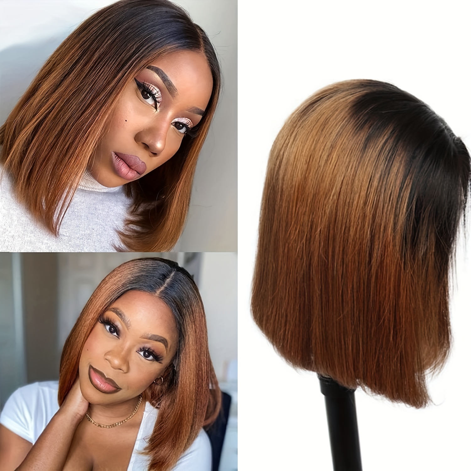 Short straight ombre outlet hair