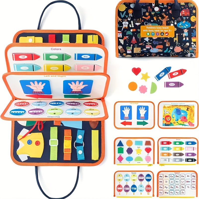 Montessori Toys - Busy Board - Sensory Toys for Toddlers 3-4, Toddler Travel Toys, Autism Educational Toys, Toddler Toys Age 3-6 Year Old Girls Boys