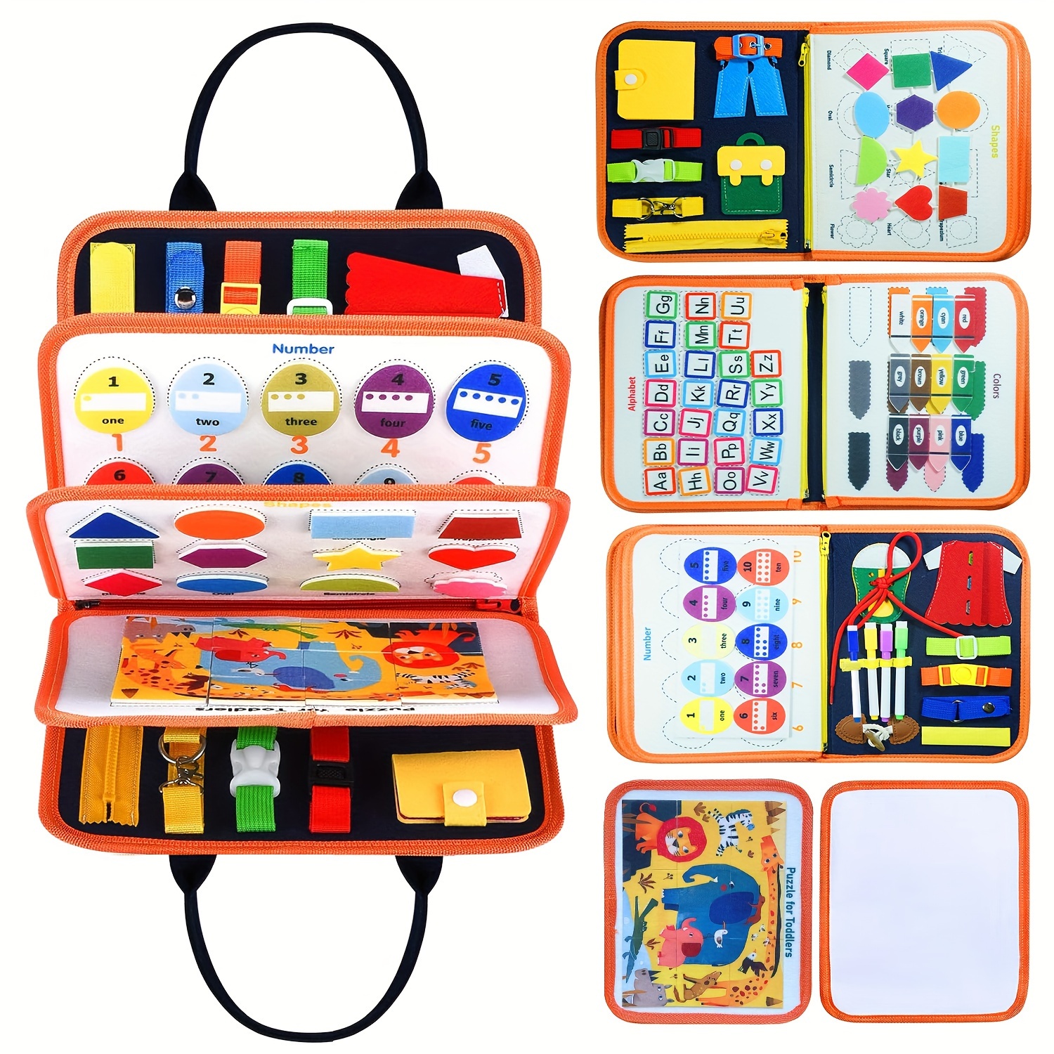 Montessori Toys - Busy Board - Sensory Toys for Toddlers 3-4, Toddler Travel Toys, Autism Educational Toys, Toddler Toys Age 3-6 Year Old Girls Boys