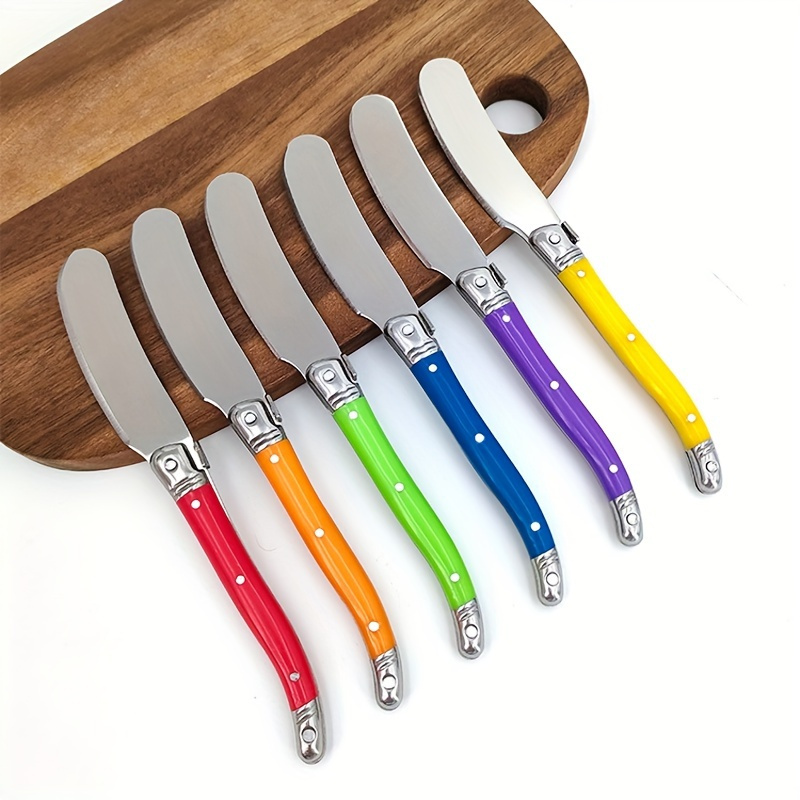  16 cuchillos de mantequilla de plástico, cuchillo de plástico  multiusos para untar, cuchillos de glaseado de cocina para glaseado de  crema de queso, verde lima, rojo, rosa y azul : Hogar
