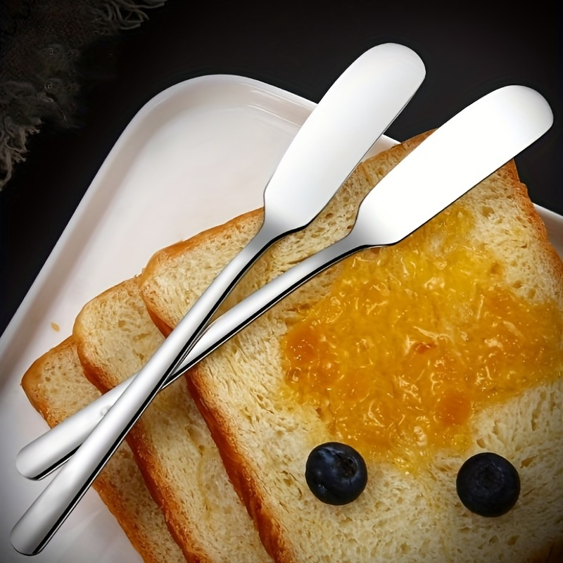  Cuchillo de mantequilla de 2 piezas, un borde dentado, cortar  verduras o frutas, esparcidor de mantequilla, pan para untar. La función  tres en uno de un rizador, trituradora de mantequilla y