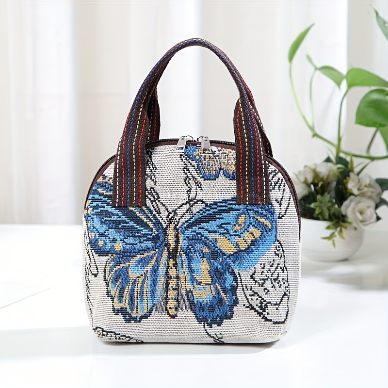 Print Canvas Bags Shopper Handbags Shoulder Casual Shopping Butterfly  Flower Sweet New Cute Lovely Girls Women Fashion Tote Bag - Shopping Bags -  AliExpress