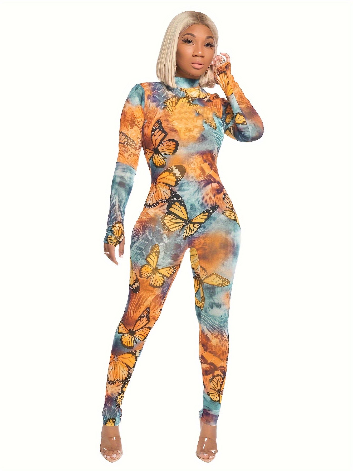 Butterfly cheap sleeve jumpsuit