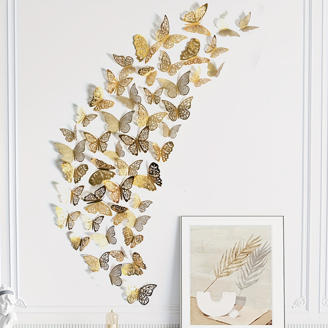 Rose Gold Stickers Transparent Pet Mysterious Butterfly Moon - Temu