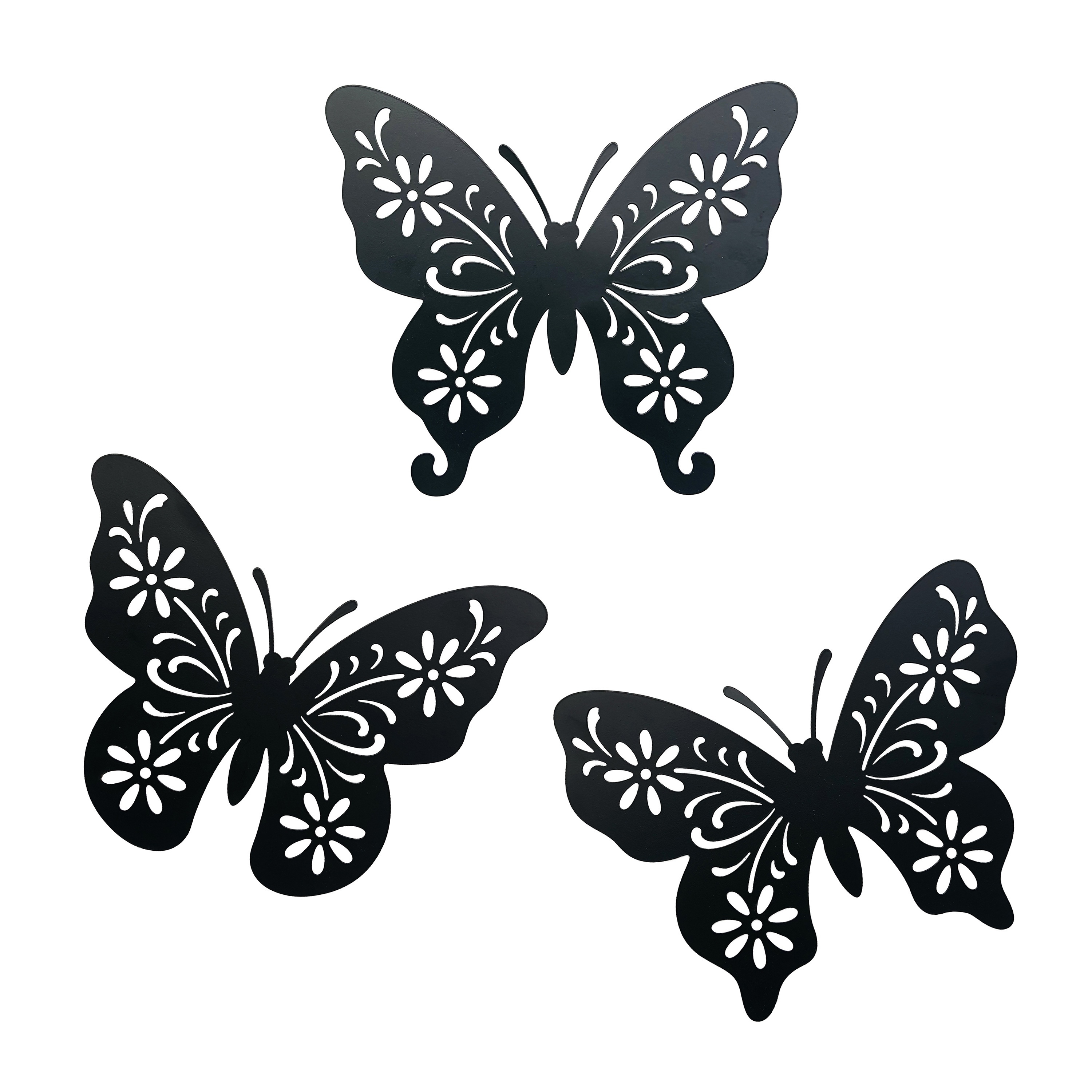 Black And White Butterfly Stickers 3d Stereo Simulation - Temu