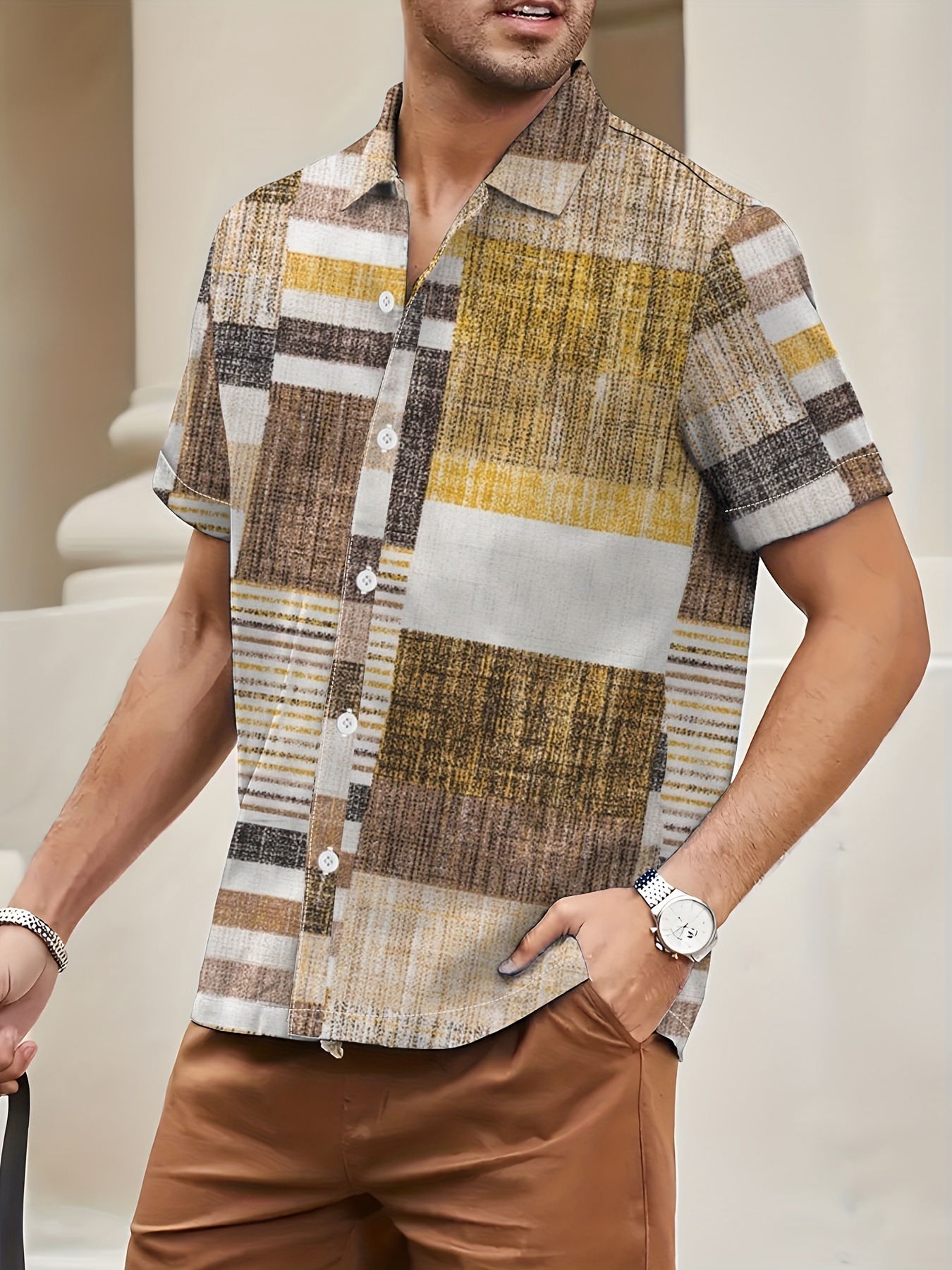 Camisa marron online