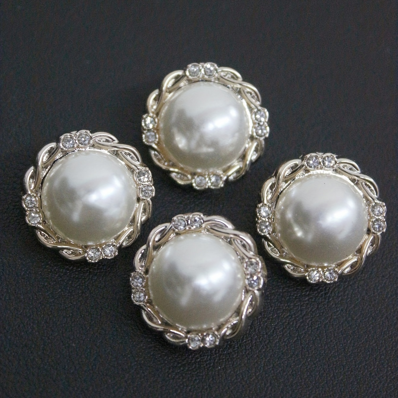 Ball Round Pearl Buttons,15mm Resin Pearl Decorative Buttons for DIY Sewing Clothing Dress Sweater Crafts Pack 20 White A603