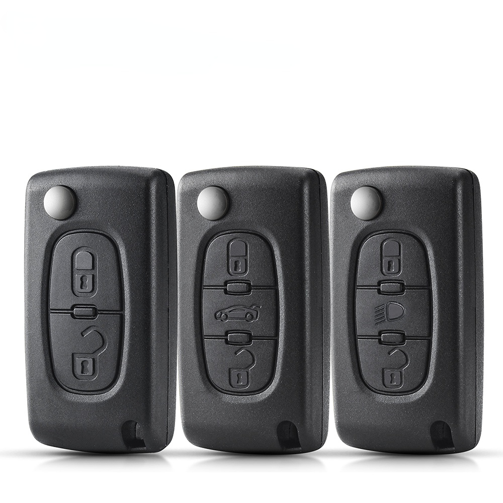 Tpu Leather 2/3 Buttons Car Remote Key Case Cover Citroen C2 - Temu