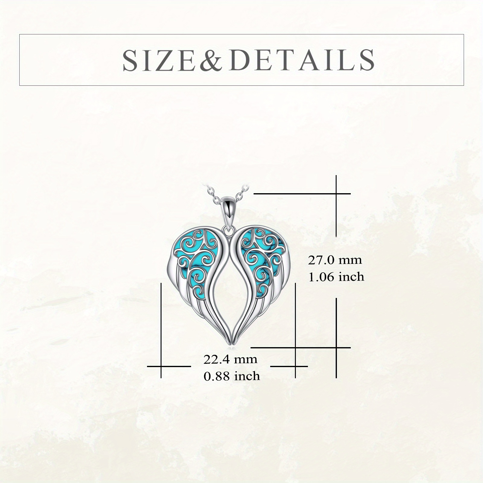 Women's Sterling Silver Guardian Angel Wings Pendant Necklace