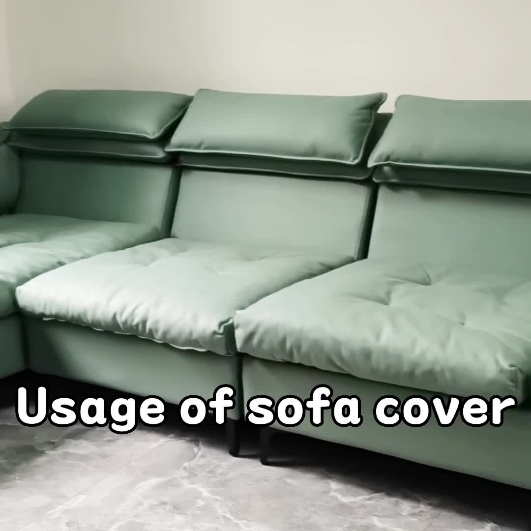 Polar Fleece Sofa Slipcover - Non-slip Sofa Cover With Bow Pattern