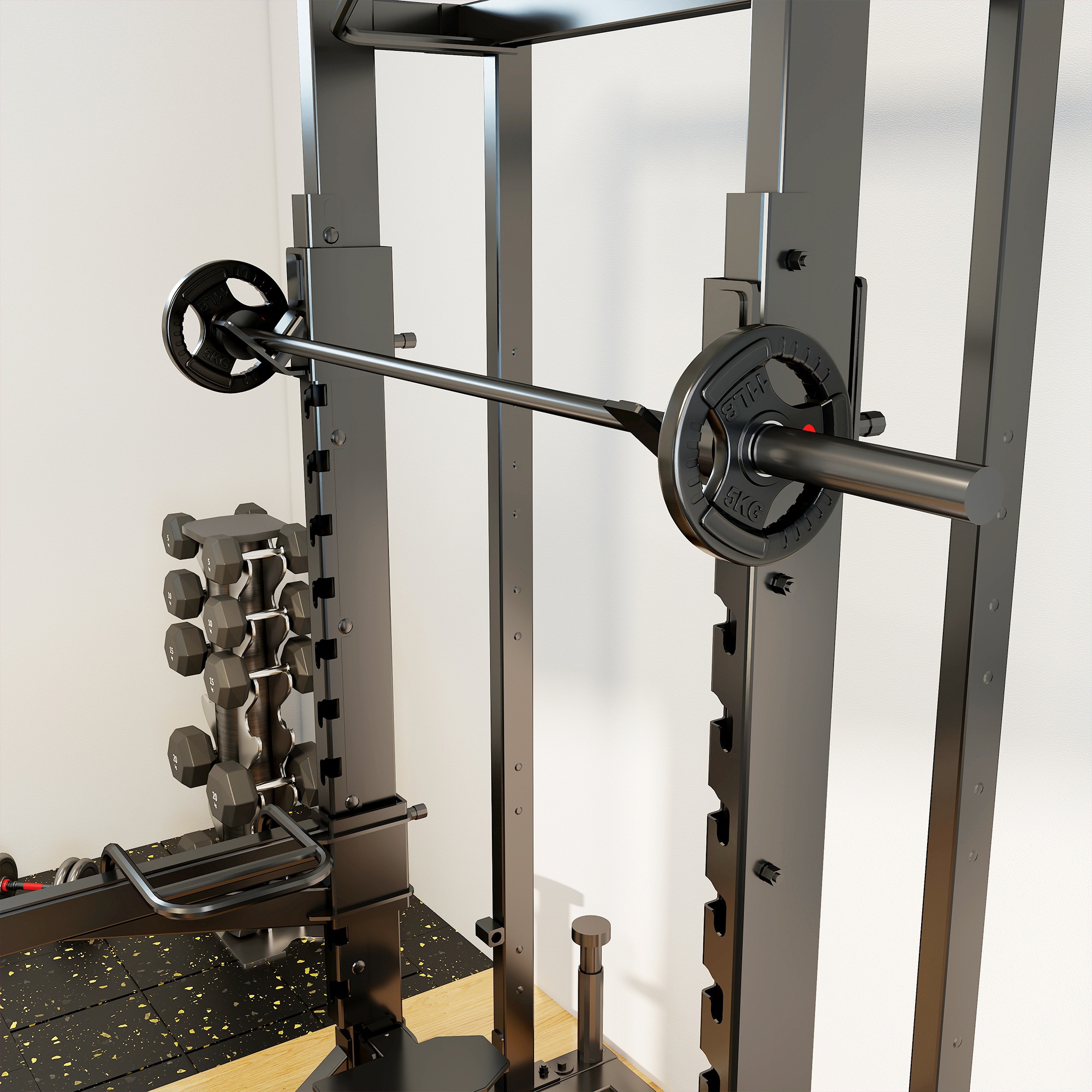 Dumbbell Set with Olympic Weight Plates 2x5kg Steel Core