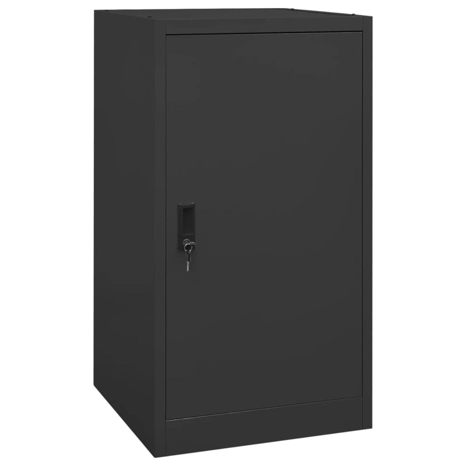 Steel Cabinet With Key Lock - Freestanding Tack Storage Locker, 53x53x105cm, , 2 Shelves & Ventilation Grills For Equestrian Gear, Office & Stable Organization