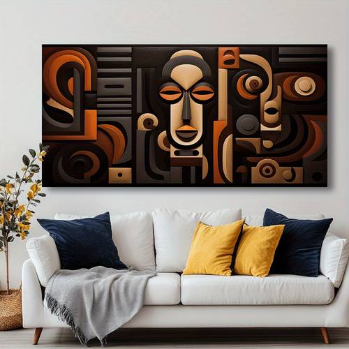 canvas wall art african style face modern abstract painting 1 5 inch framed room bedroom office home decoration high on canvas