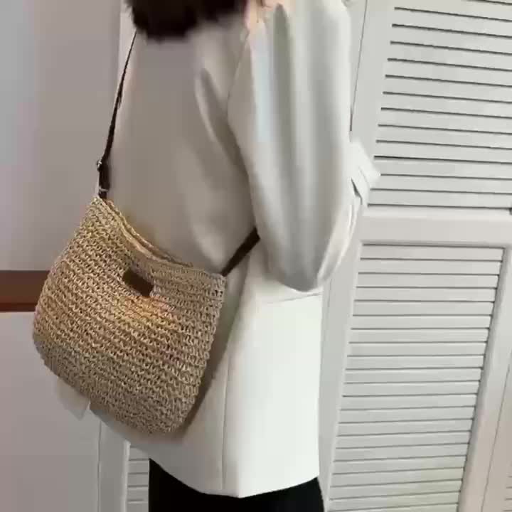 Small hot sale straw handbags