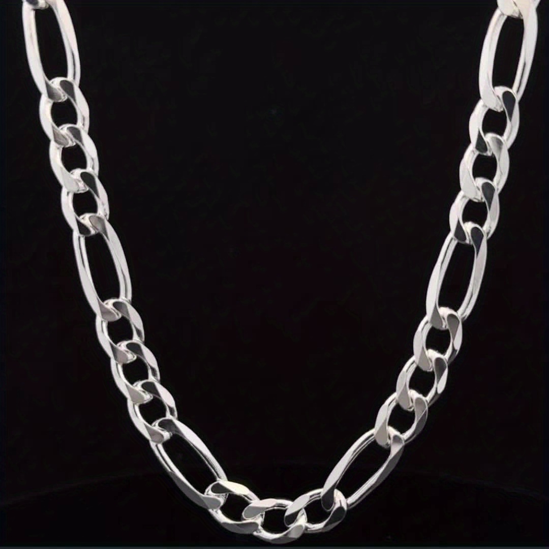 S925 Silvery Cuban Necklace — Classic Layering Piece