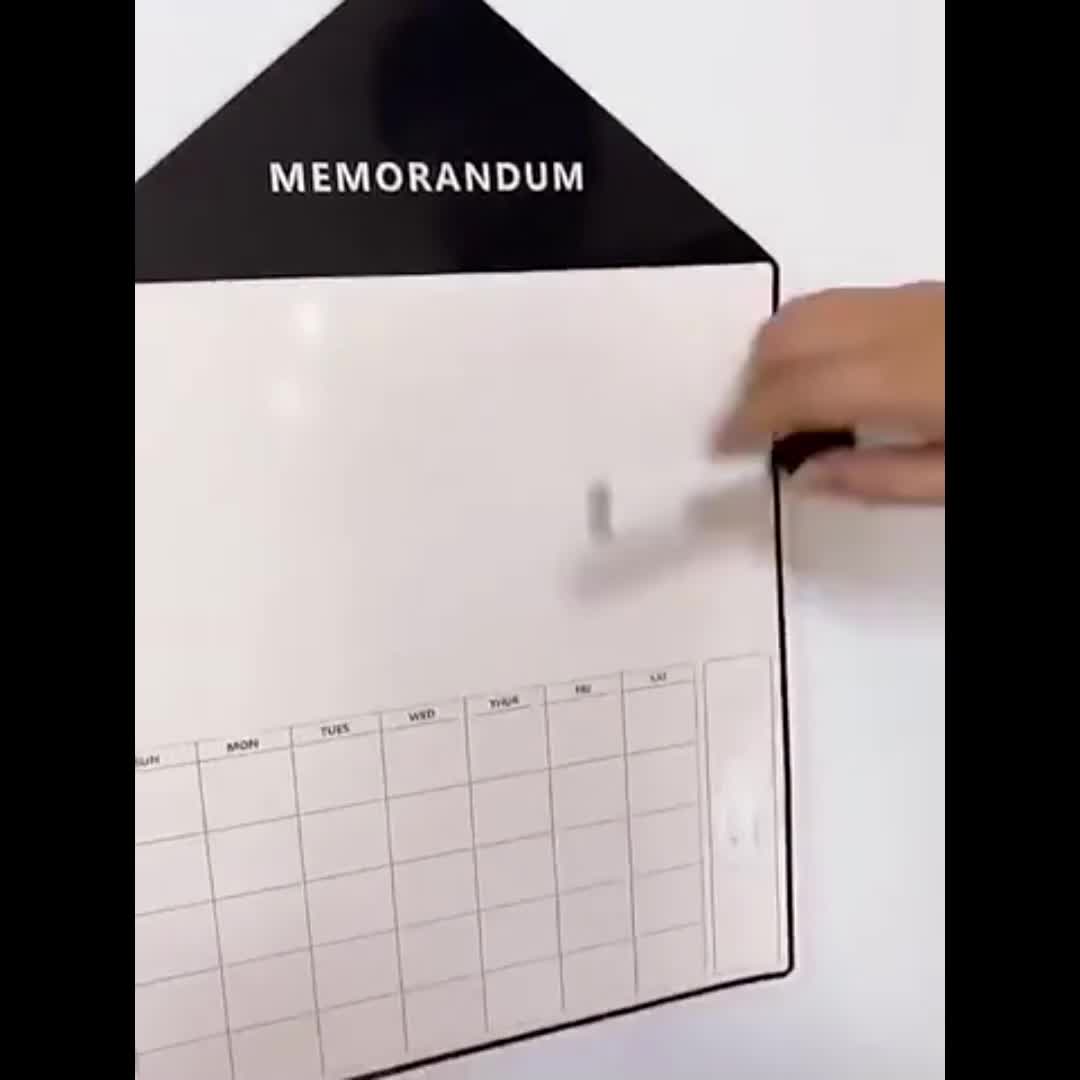 Magnetic Refrigerator Sticker Message Board A3 Weekly Monthly Planner