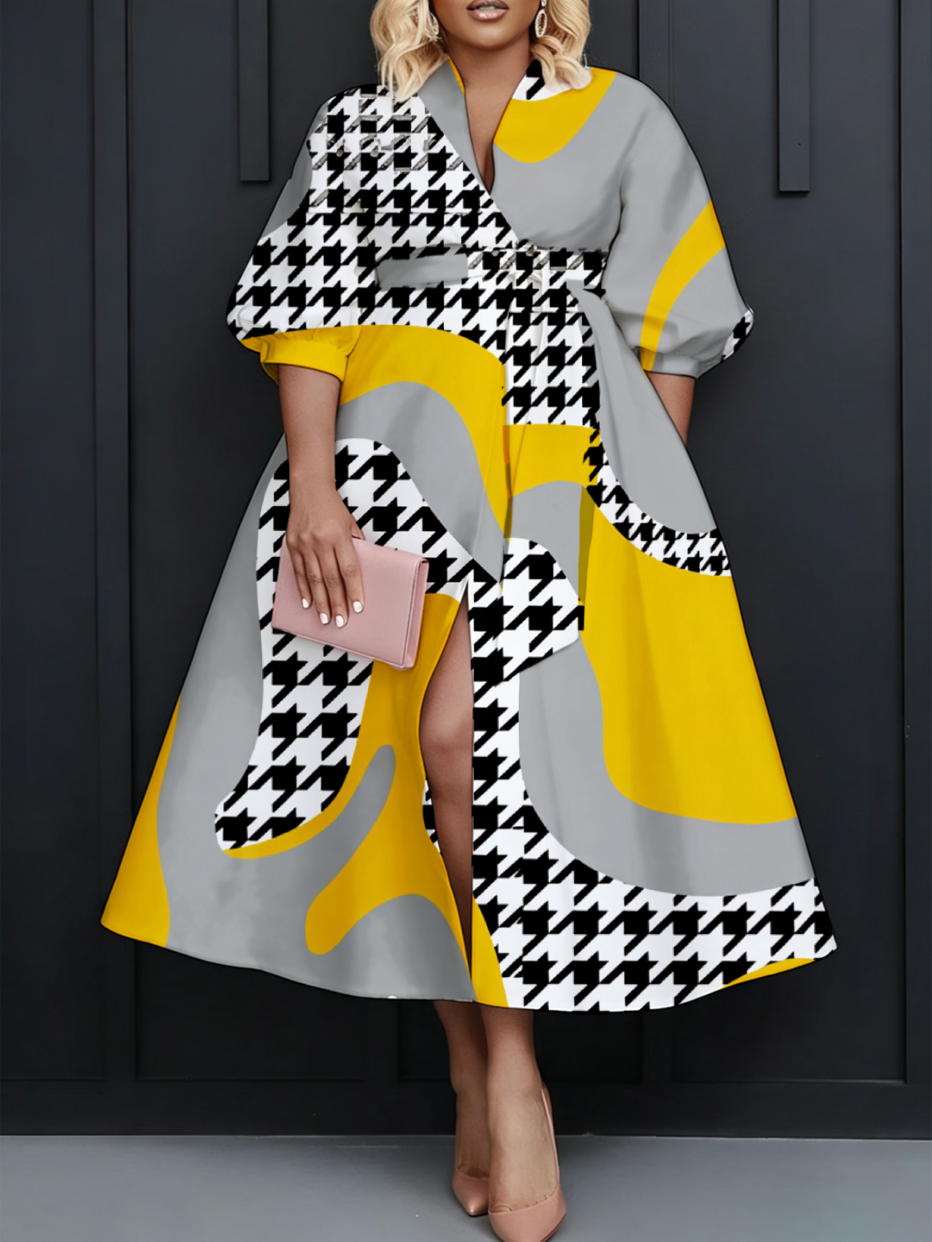 yellow and black plus size dress Sleeveless Spaghetti Strap Long Dress – Boho A-Line Mid-Calf Dress in Black | Women's Boho Fashion | L main image 1