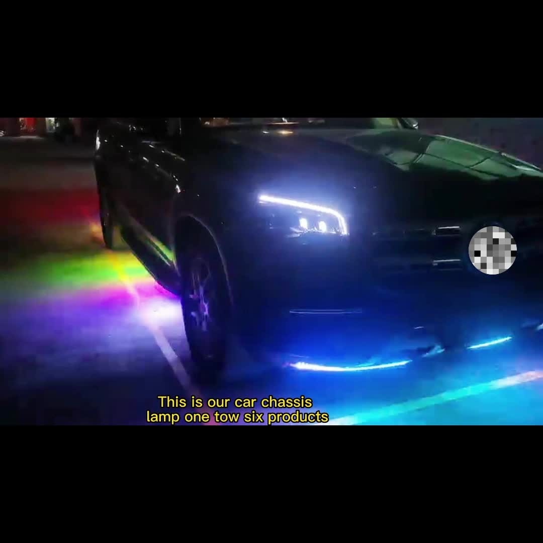 Lumière de châssis de voiture, 4/6 pcs Smart Neon Accent Kit de bandes  d'éclairage LED Dream Light pour voitures avec contrôle d'application 16