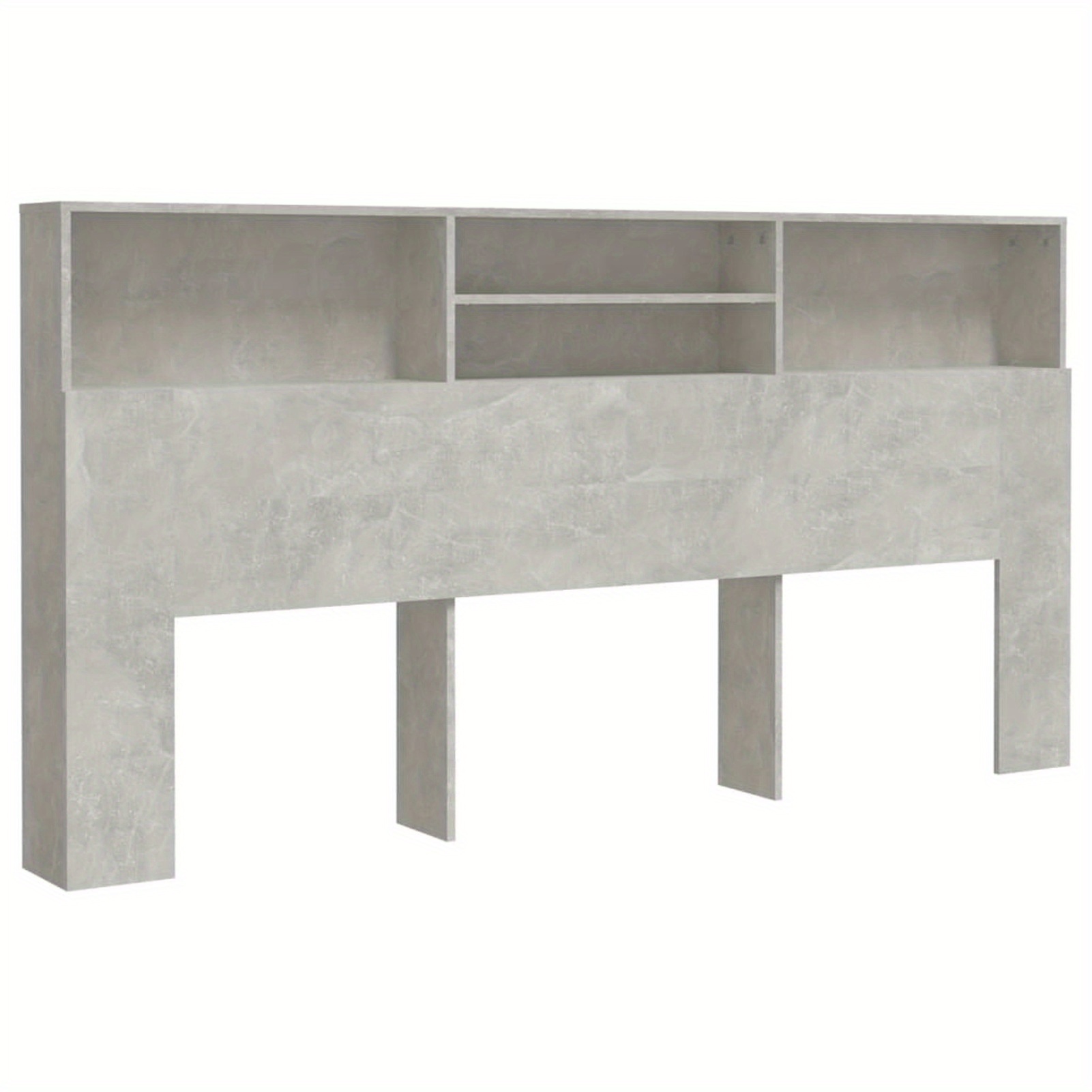 Headboard Cabinet Concrete Grey 200x19x103.5cm Wall Panel Headboard For Bed Frame, Bedframe