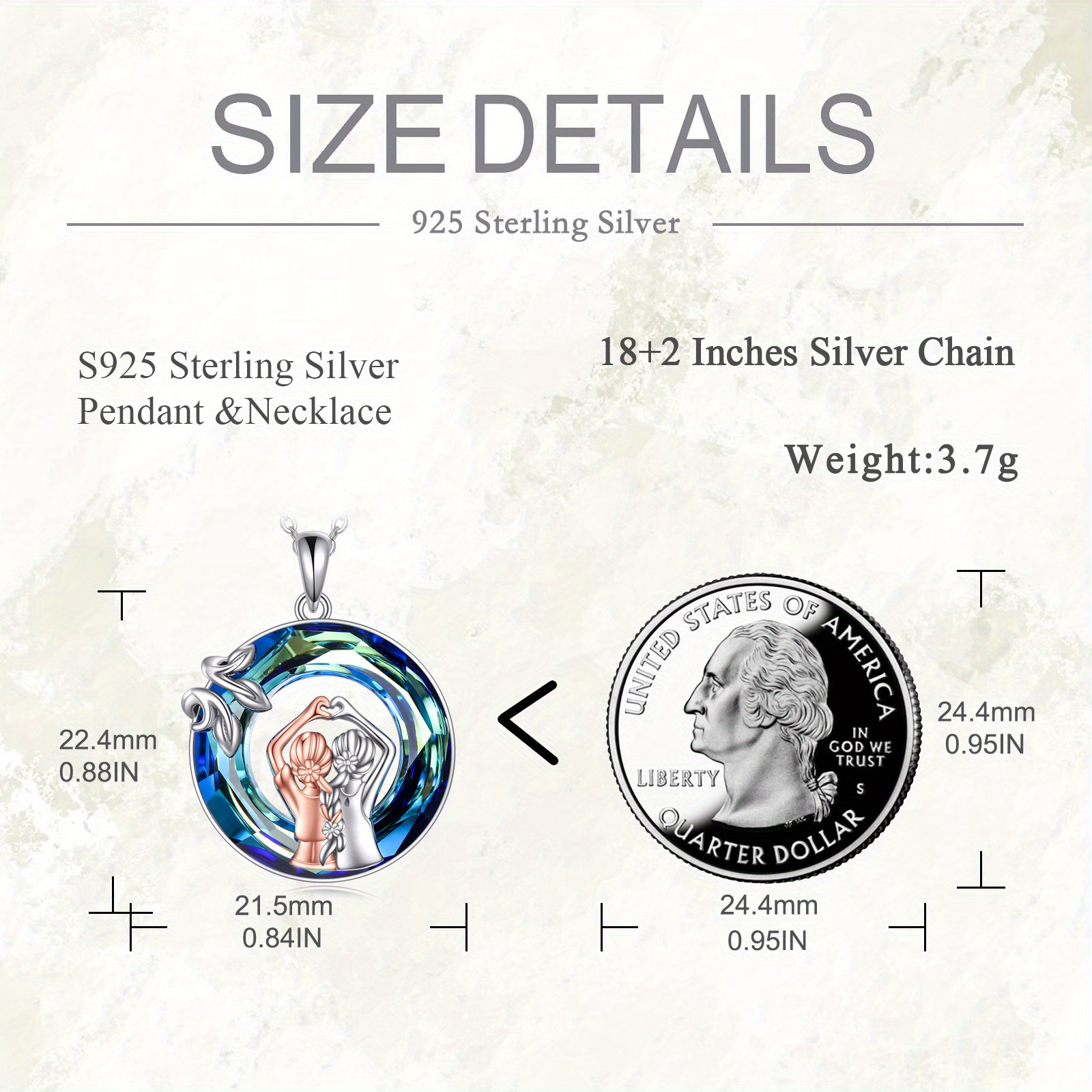Sisters Heart Pendant Necklace, 925 Sterling Silver Gift