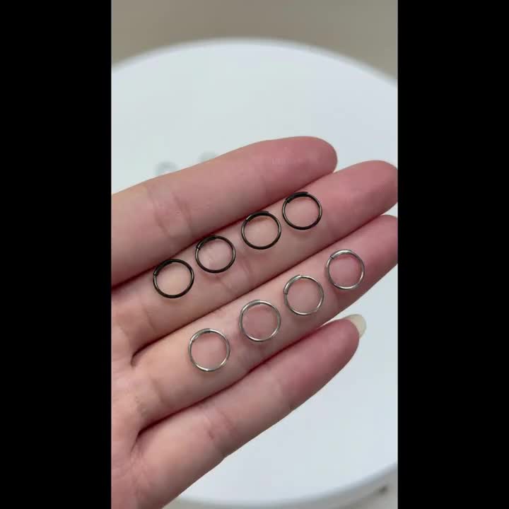 3pcs Minimalist 316 Stainless Steel Open Septum Ring Earring Set