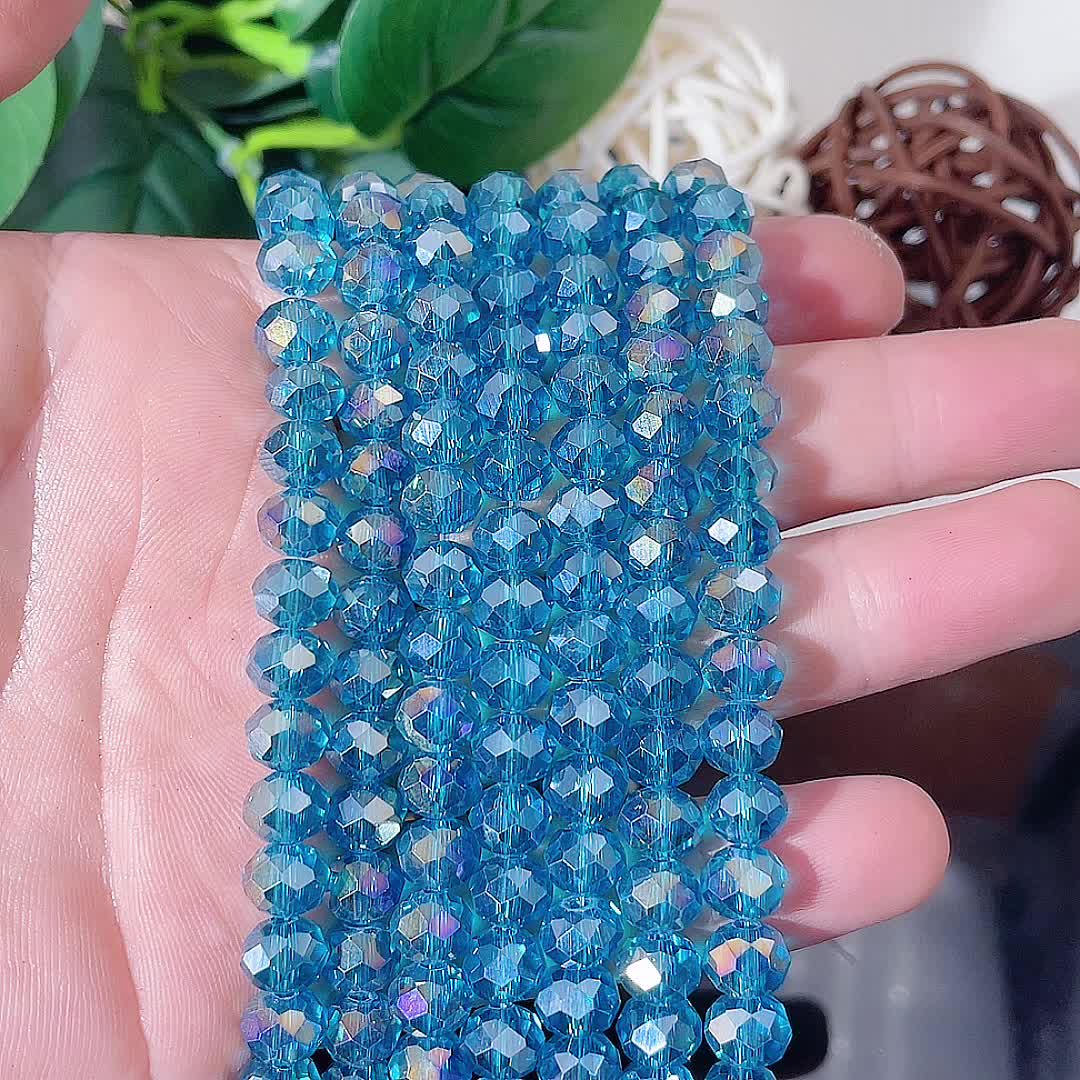 Blue Half Circle Beads - 100 Pieces – Bead Goes On