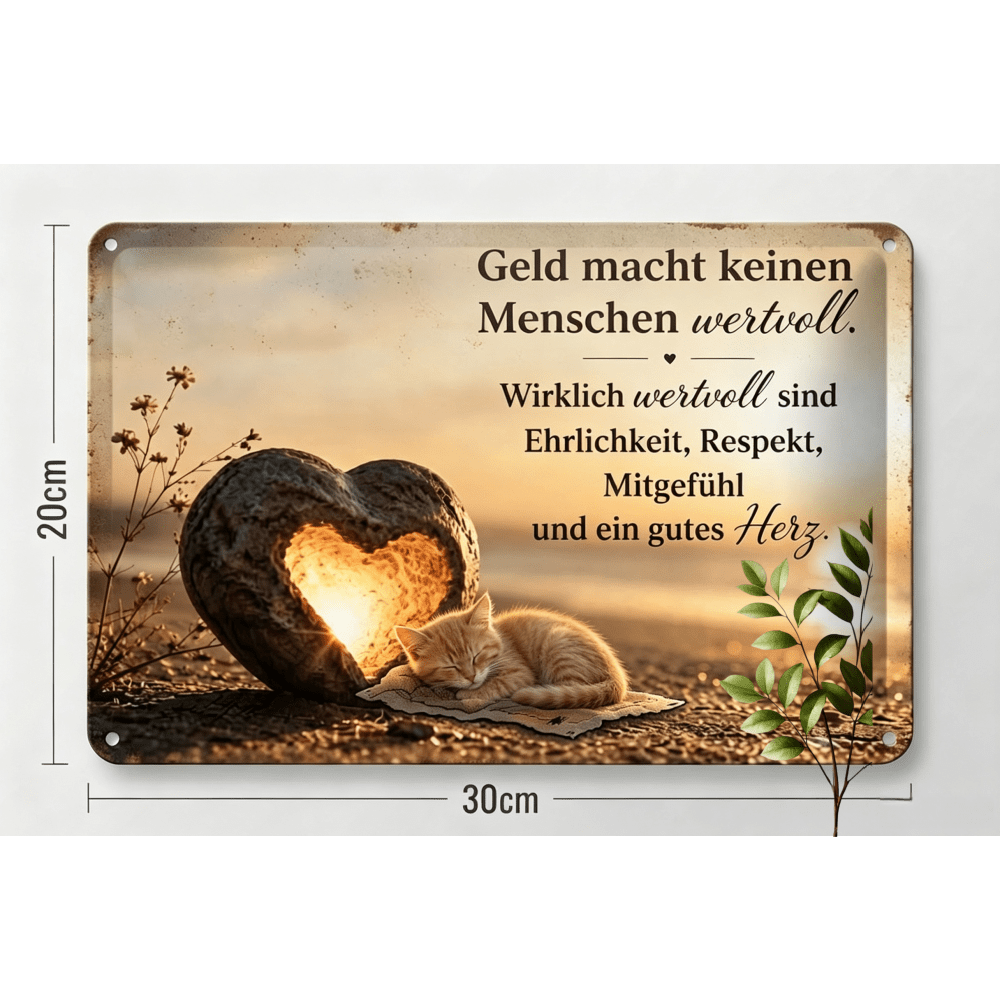 TEMU 2d Flat, [2d Flat] 1pc Metal Sign, Animal With Heart Rock, Value Quotes, Perfect For Home, Office, Bar, Outdoor Decor, 20x30cm, 2d Flat