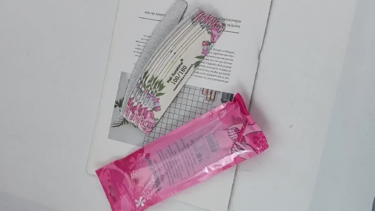 50pcs Rose Flower Half-Shaped Nail Files, Exclusive Design Tools